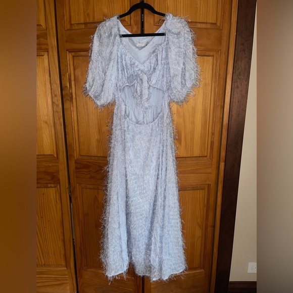 ASOS Design Fluffy Cut Out Midi Dress - Picture 3 of 5